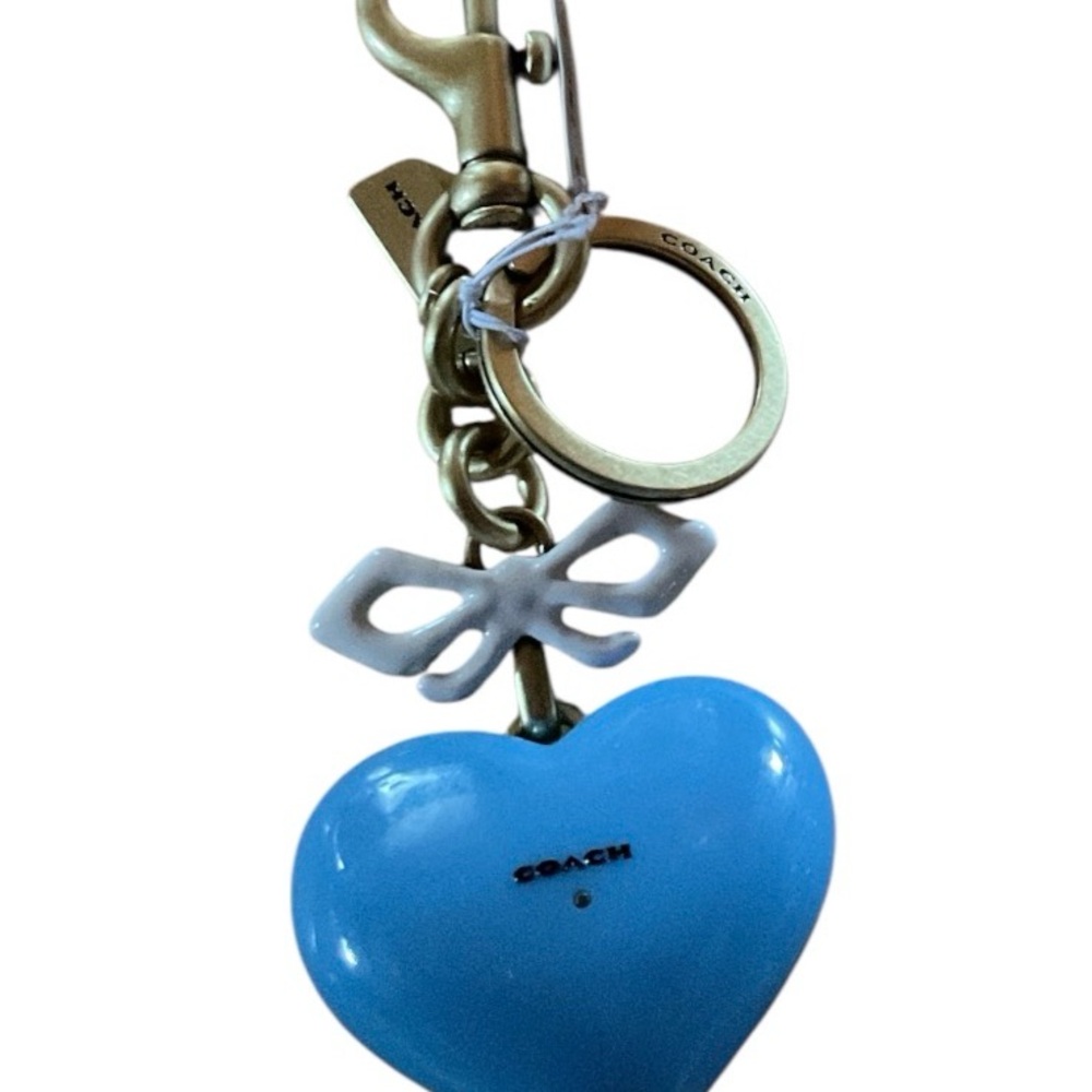 Coach Resin Heart Bag Charm Keychain NWT - Picture 2 of 2